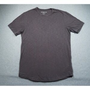 Bearbottom Shirt Mens Medium Gray Cotton Stretch Crew Neck Short Sleeve Casual